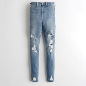 Hollister super stretchy jegging ripped jeans